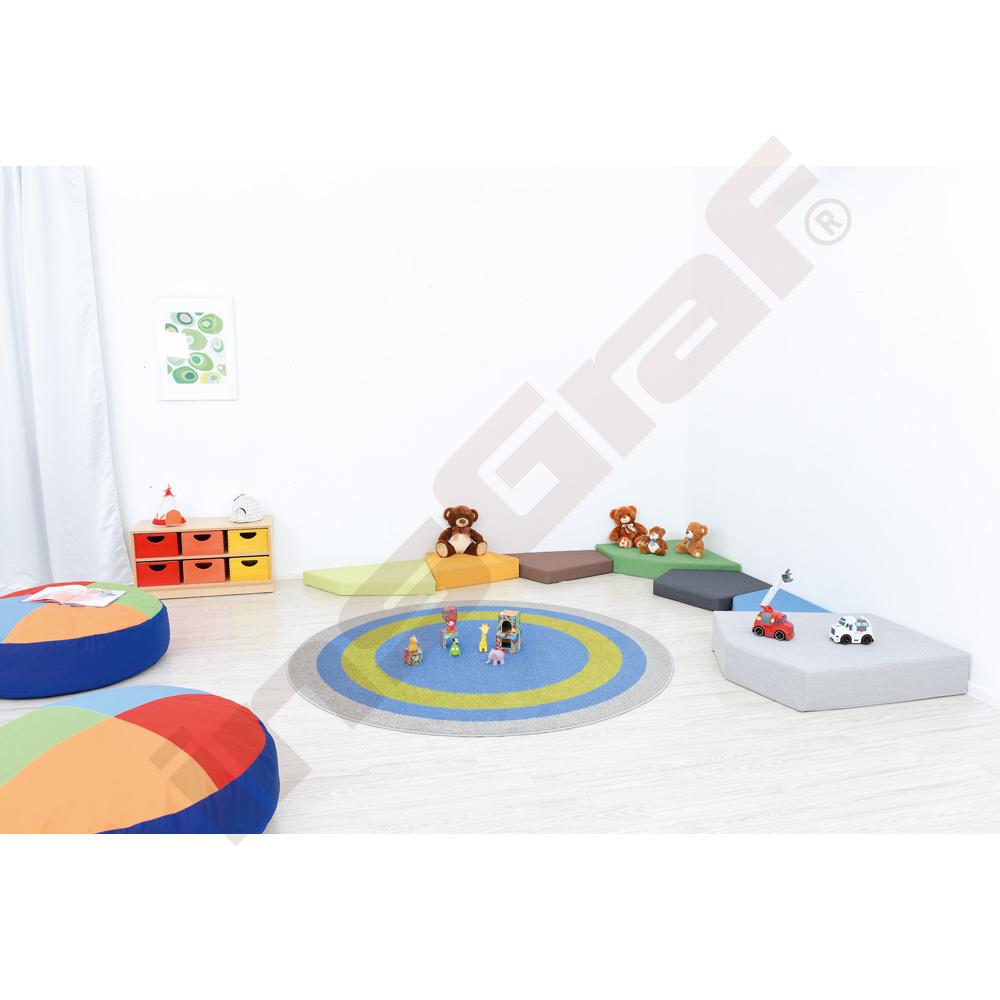 Žíněnka Quadro 1 bleděmodrá, výška 10 cm