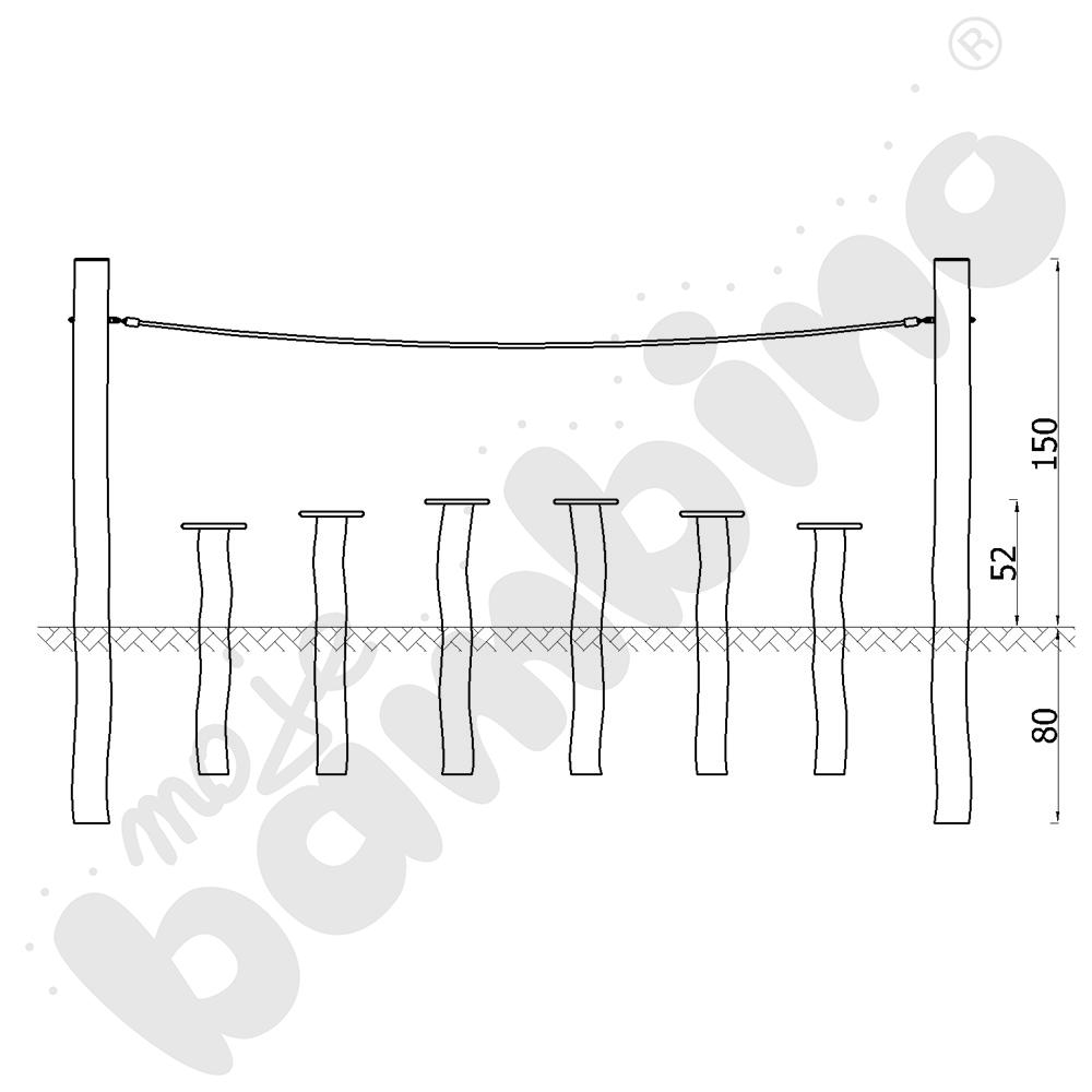 Przejście po grzybkach Robinio