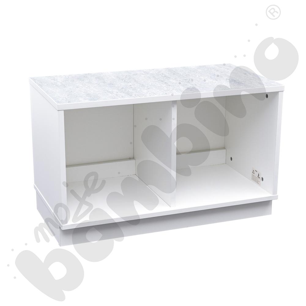 Quadro - szafka cicha S na 4 szuflady na cokole, biała