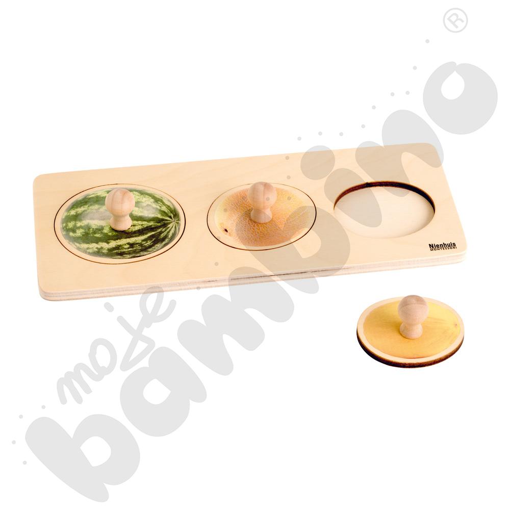 Puzzle dla malucha montessori - 3 melony