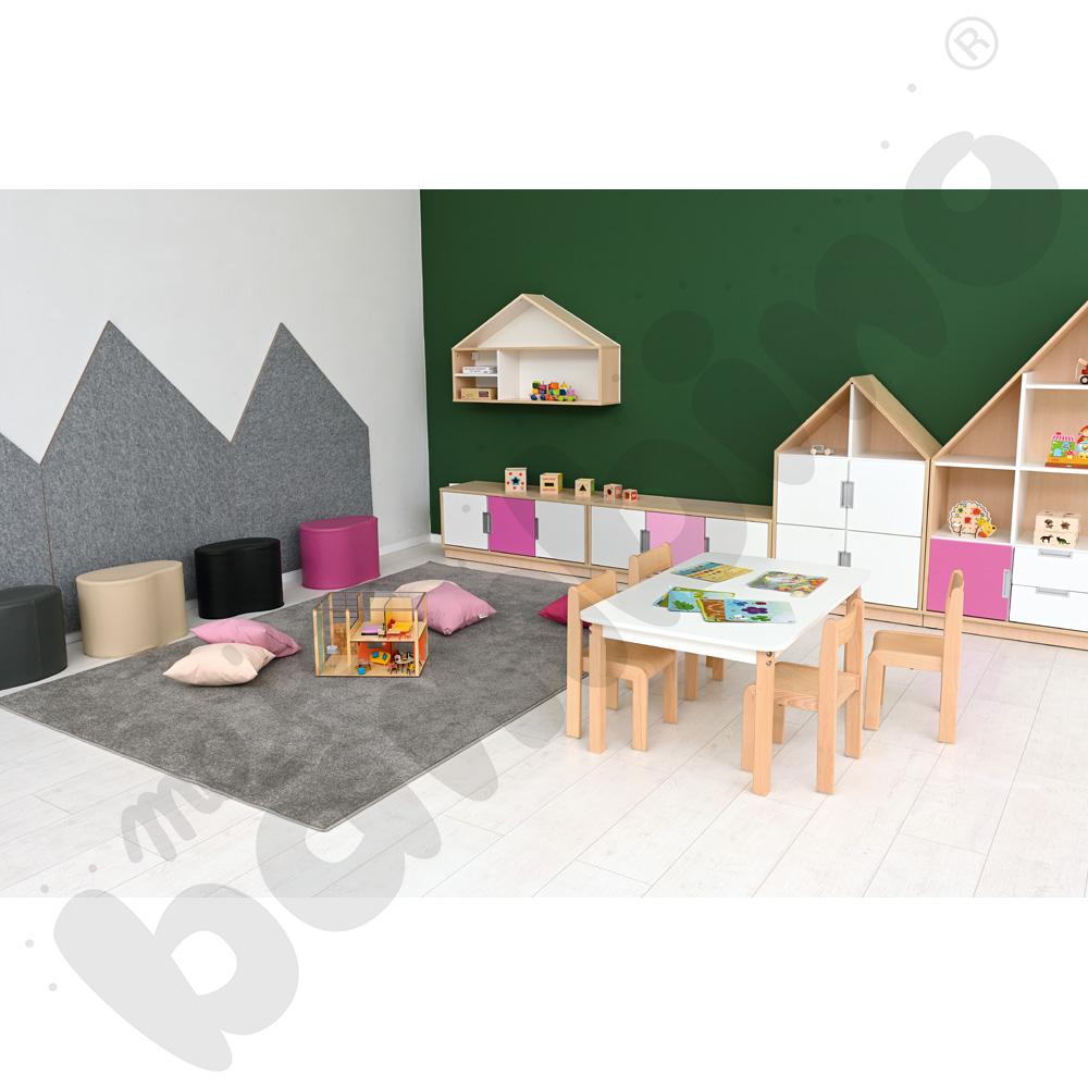 Blat prostokątny biały