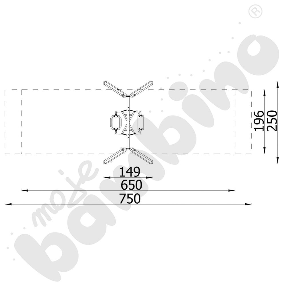 Quadro - huśtawka z zawiesiem Rodzic-dziecko 