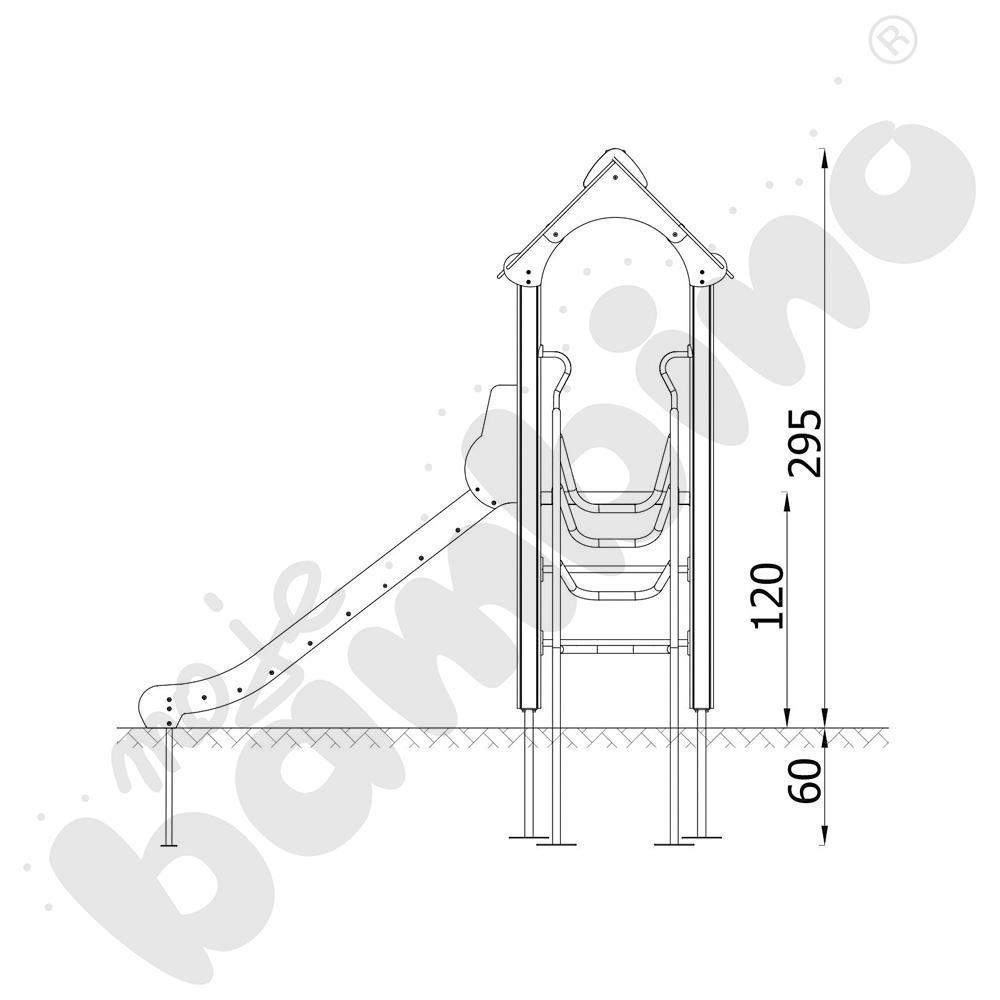 Orbis - wieża 6, drewniane słupy
