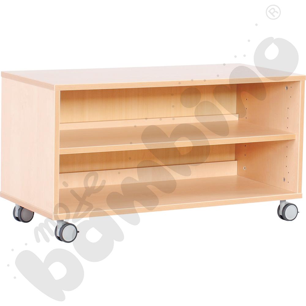 Szafka Flexi M z 1 półką na kółkach, brzoza