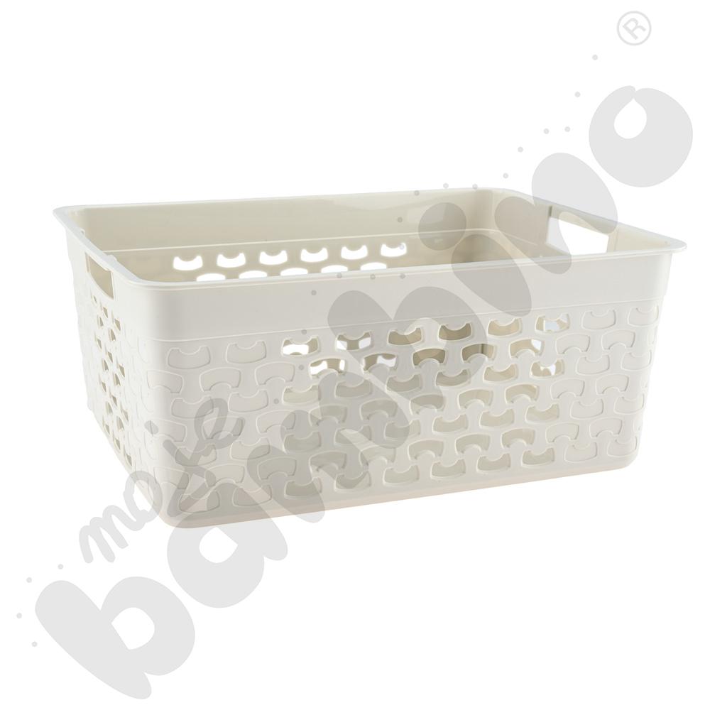 Koszyk Cotton wys. 14 cm biały