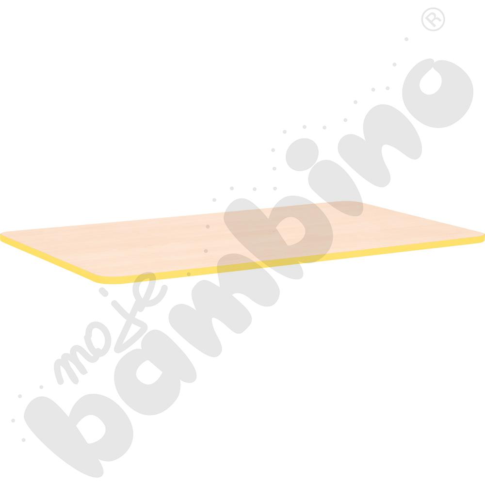 Blat Quadro klon jasny prostokątny, żółte obrzeże