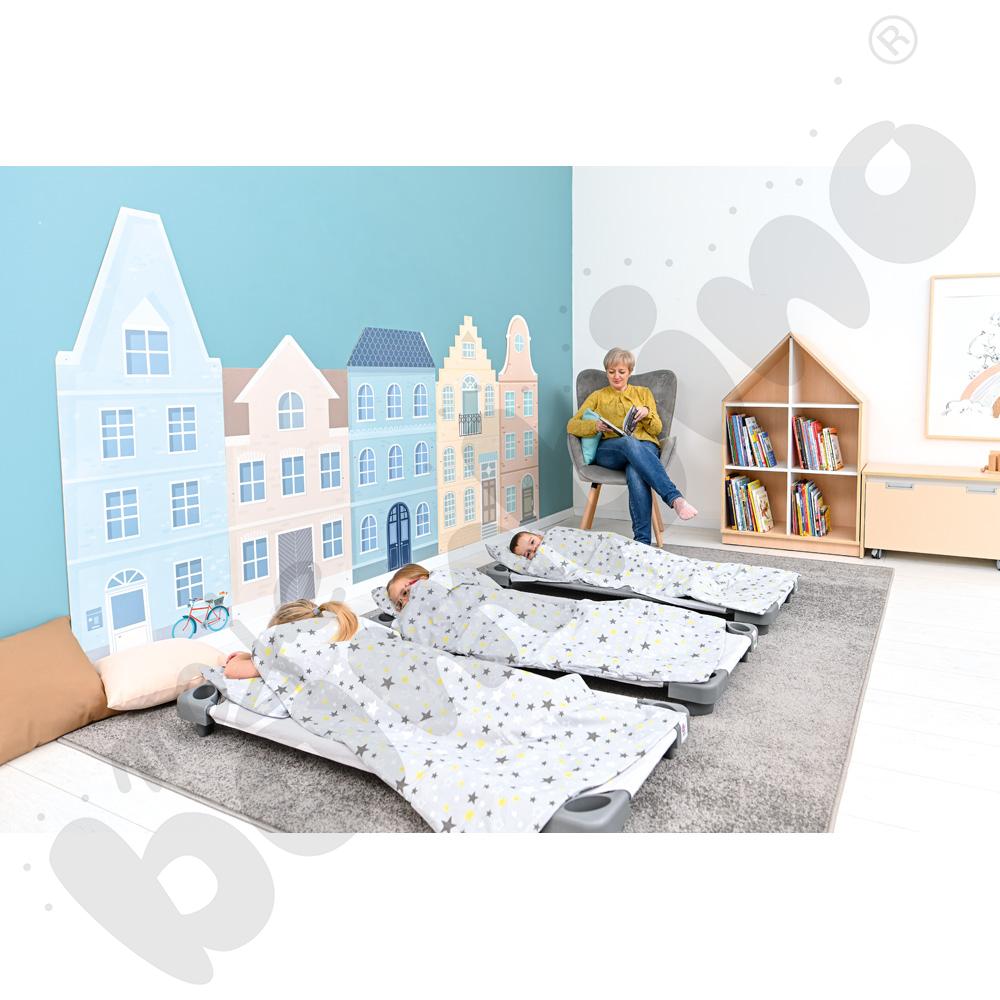 Panel ścienny - dom, jasnoszary