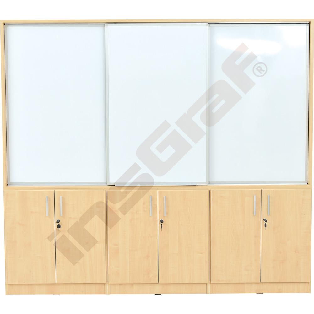 Sestava Expo s tabulemi - 3 moduly, javor 375, se soklem