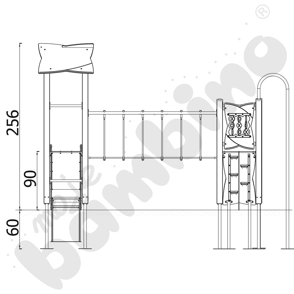 Zestaw Urbi 6, słupy drewniane A