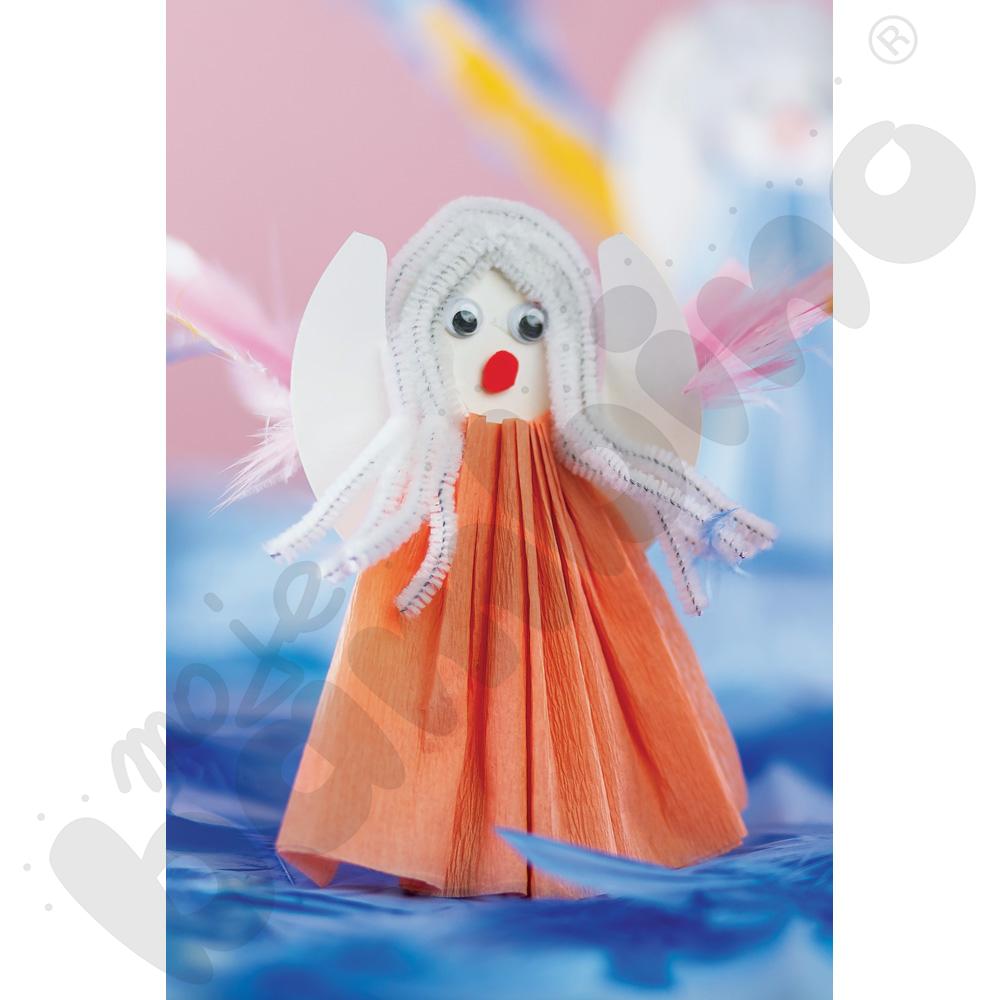 Aniołki papierowe do ozdabiania, 25 szt.