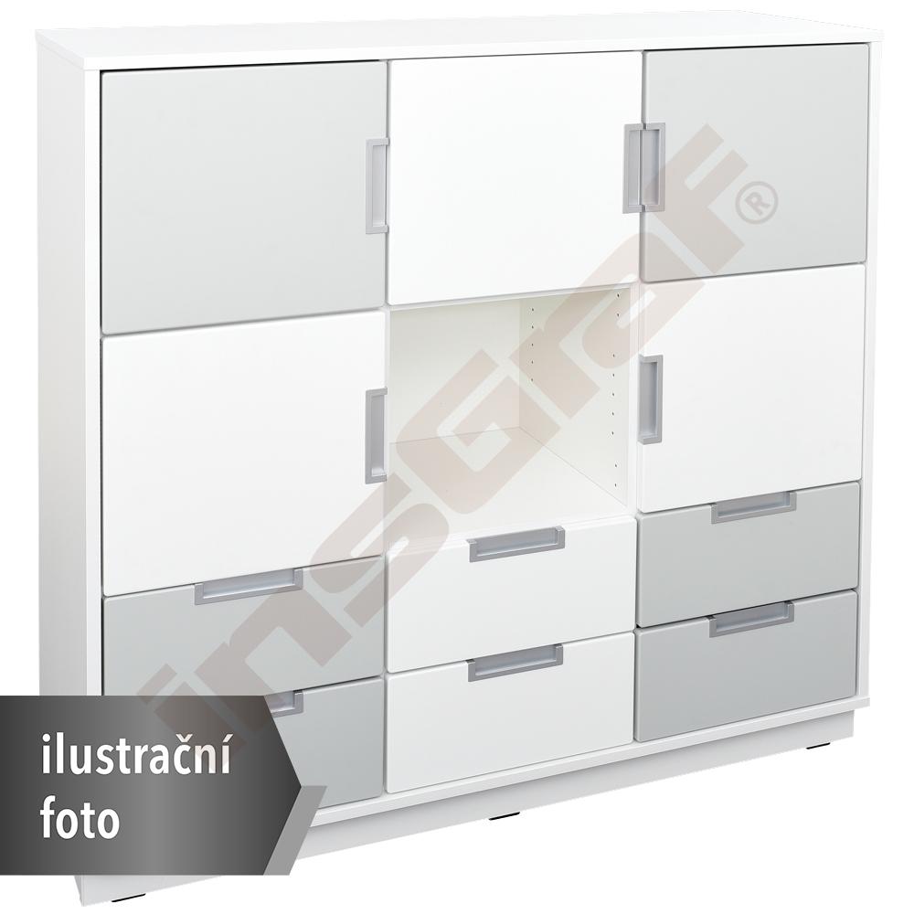 Quadro - sestava 114, 90°, korpusy světlý javor, tiché zavírání  