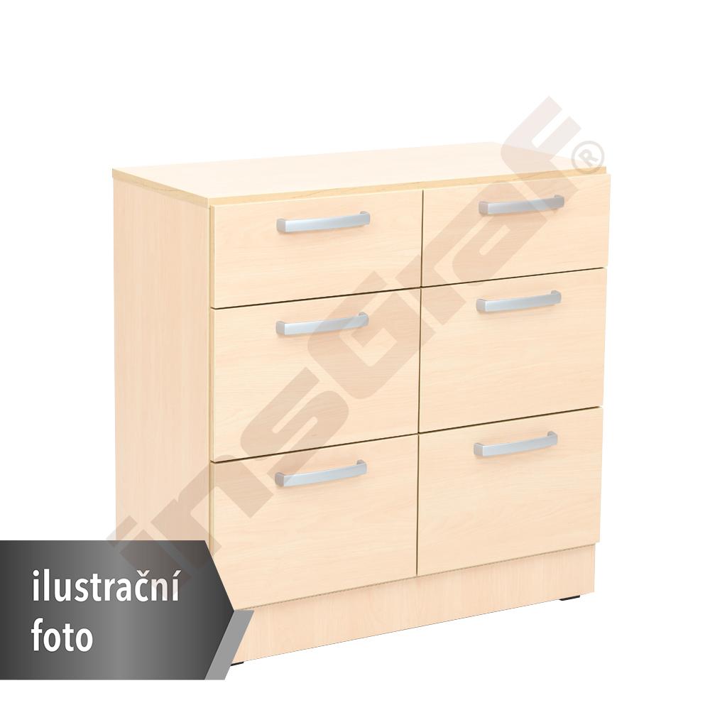 Regál  Grande M se 6 zásuvkami  - bílý