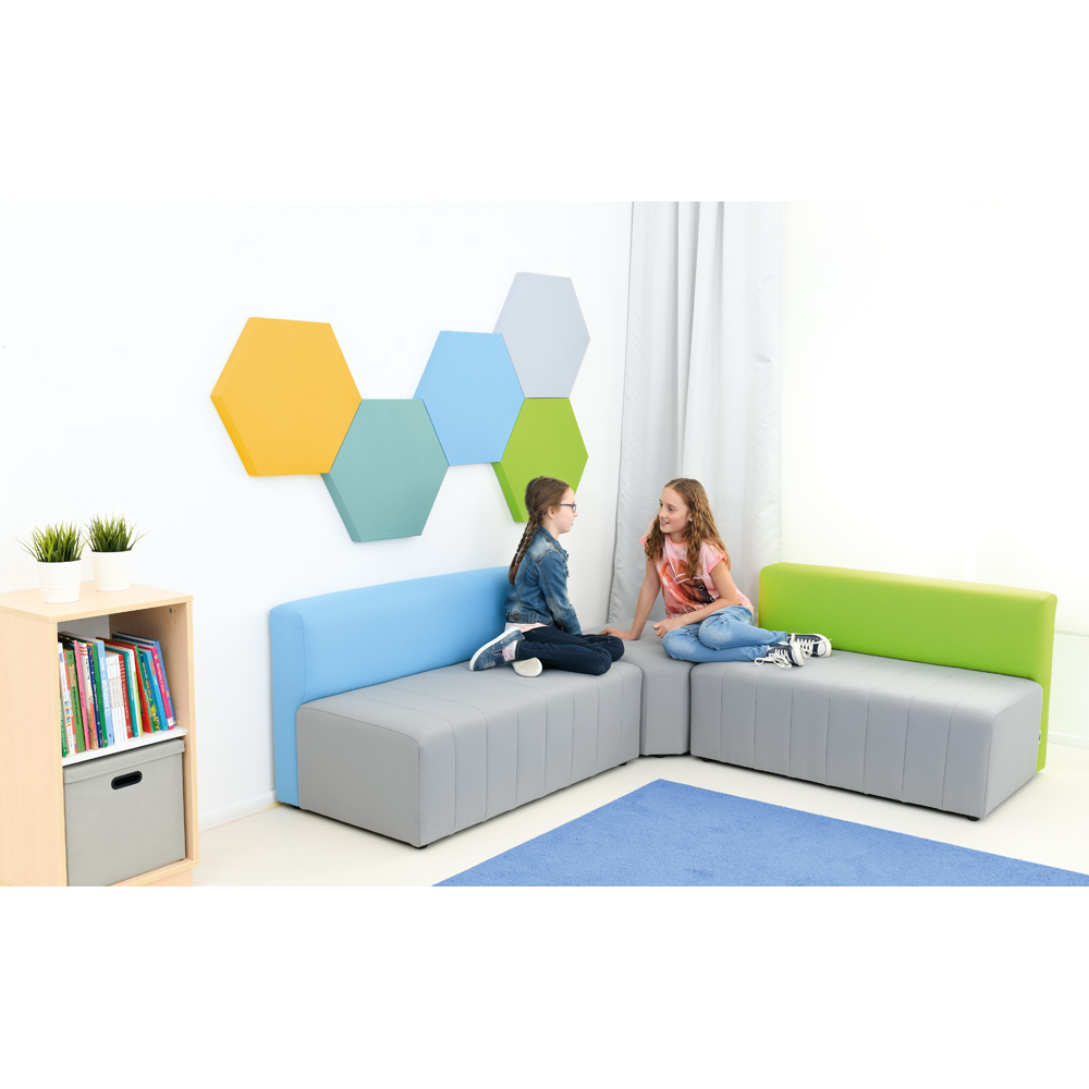 Sedačka Modern Plus sivo-modrá