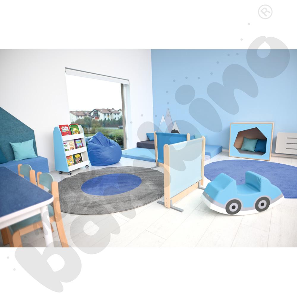 Dywan okrągły o śr. 200 cm - niebieski