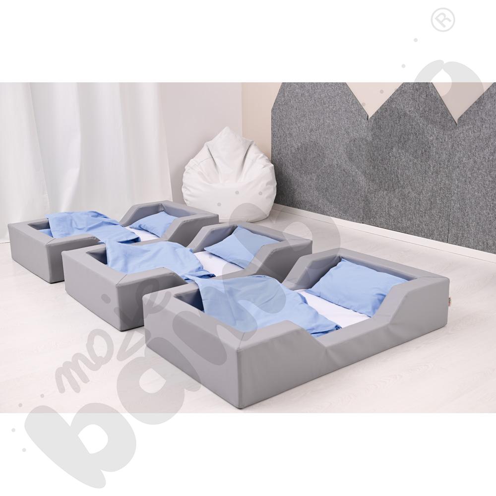 Łóżeczko piankowe z wycięciami szare