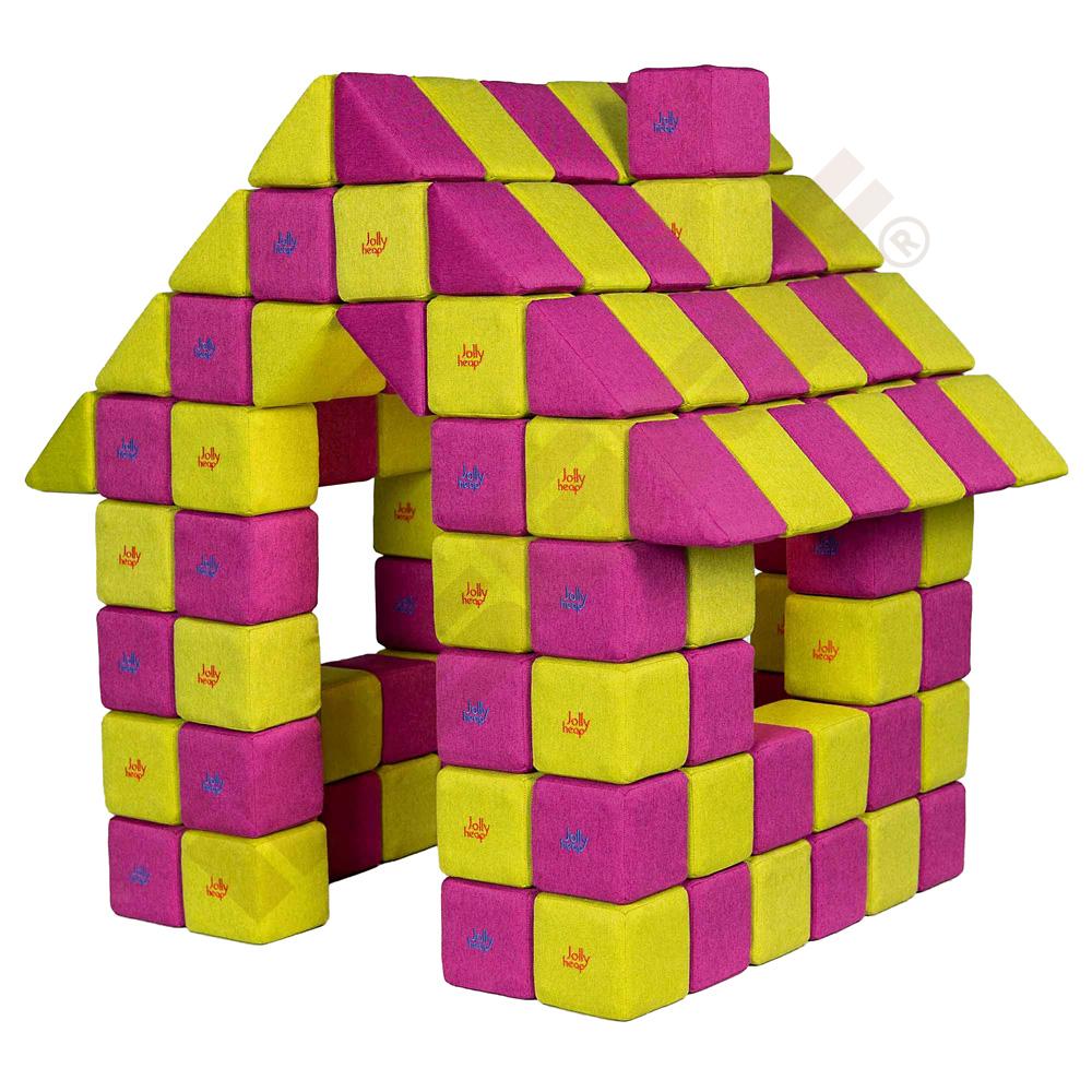 Sady kostek JollyHeap - růžovo-limetkové, 100 ks