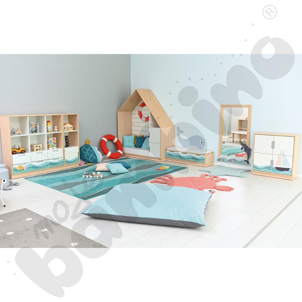 Quadro - zestaw Morze 90 st., cichy domyk, skrzynia klon jasny