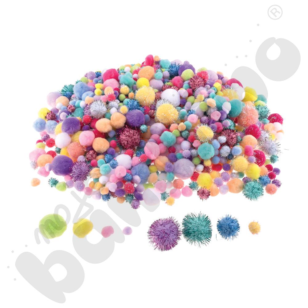 Pastelowe pompony mix