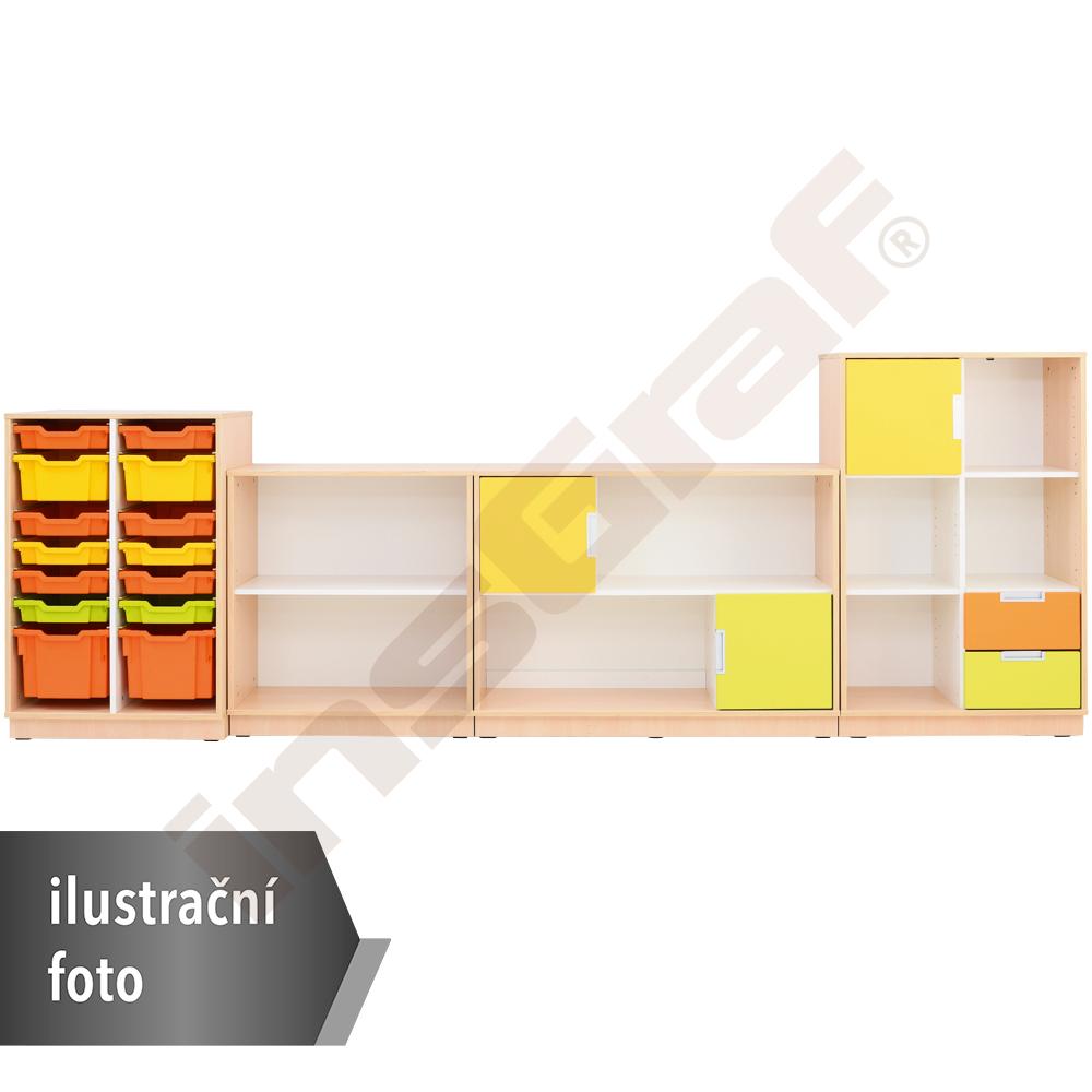 Quadro - sestava 86, 90° s tichým zavíráním - korpusy bílé