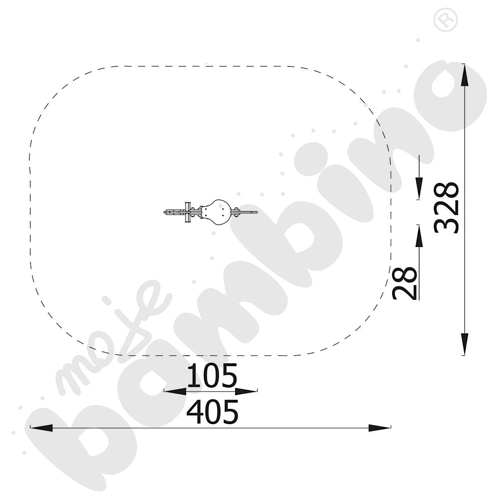 Sprężynowiec Kogut na podstawie metalowej