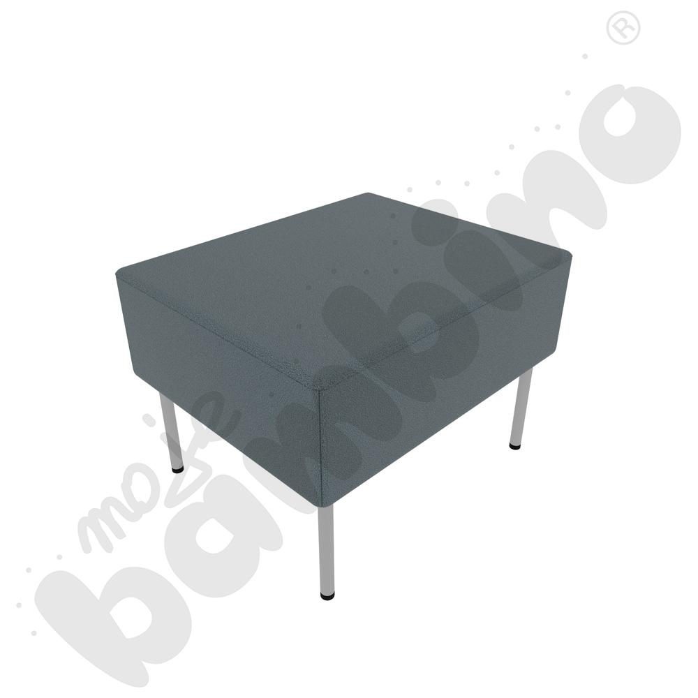 Pufa Versa 60x50 cm z plastikowymi stopkami, stelaż jasnoszary, tkanina BD13