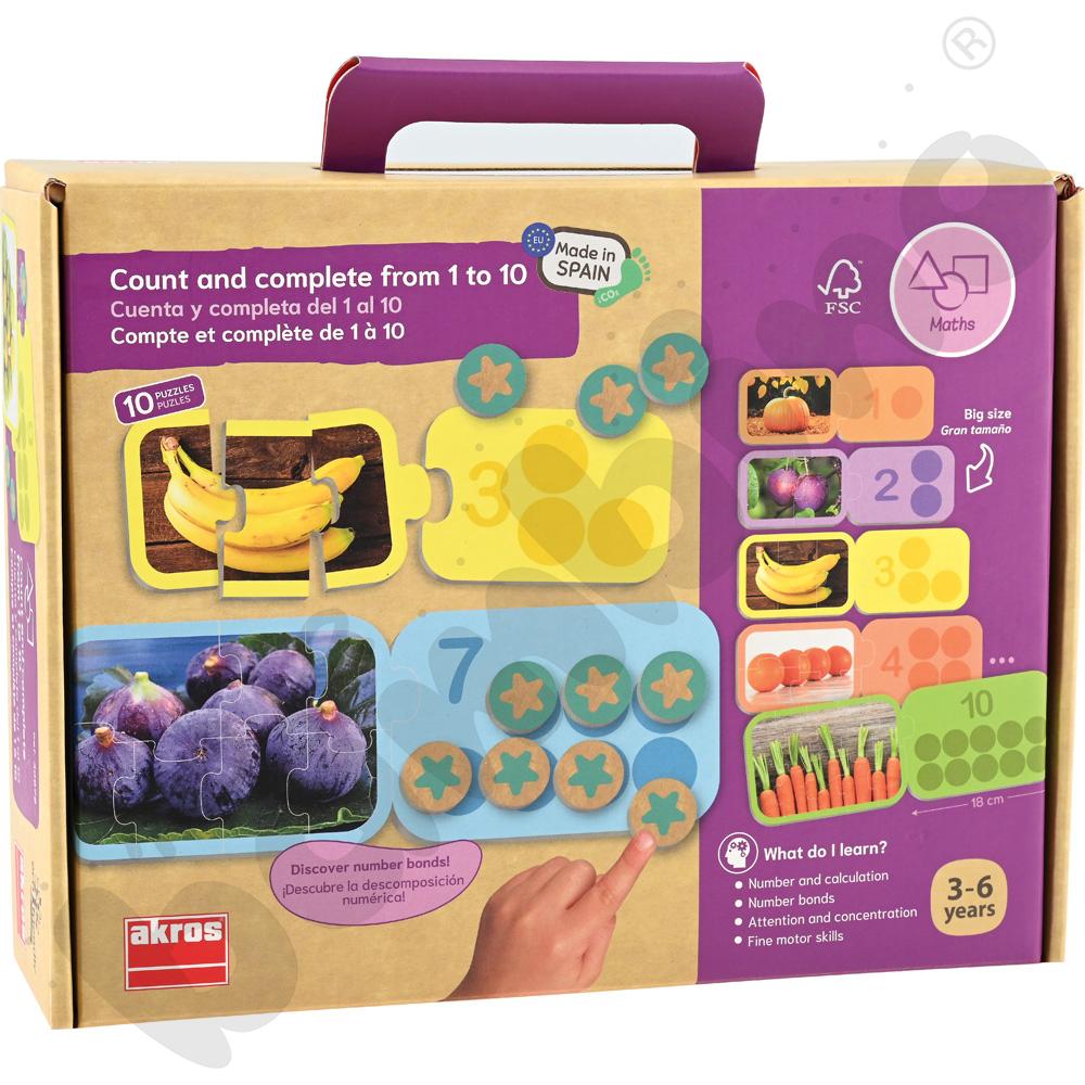 Policz i uzupełnij od 1 do 10