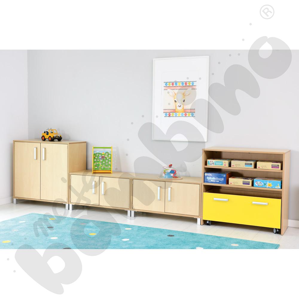 Szafka Flexi z półkami na pojemnik na kółkach