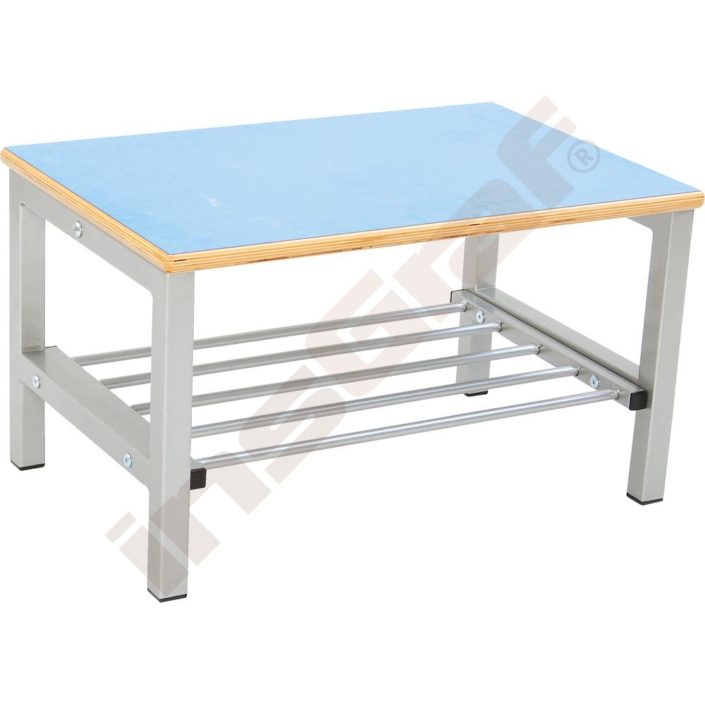 Šatnová lavice Flexi pro 2 os., výška 26 cm, modrá