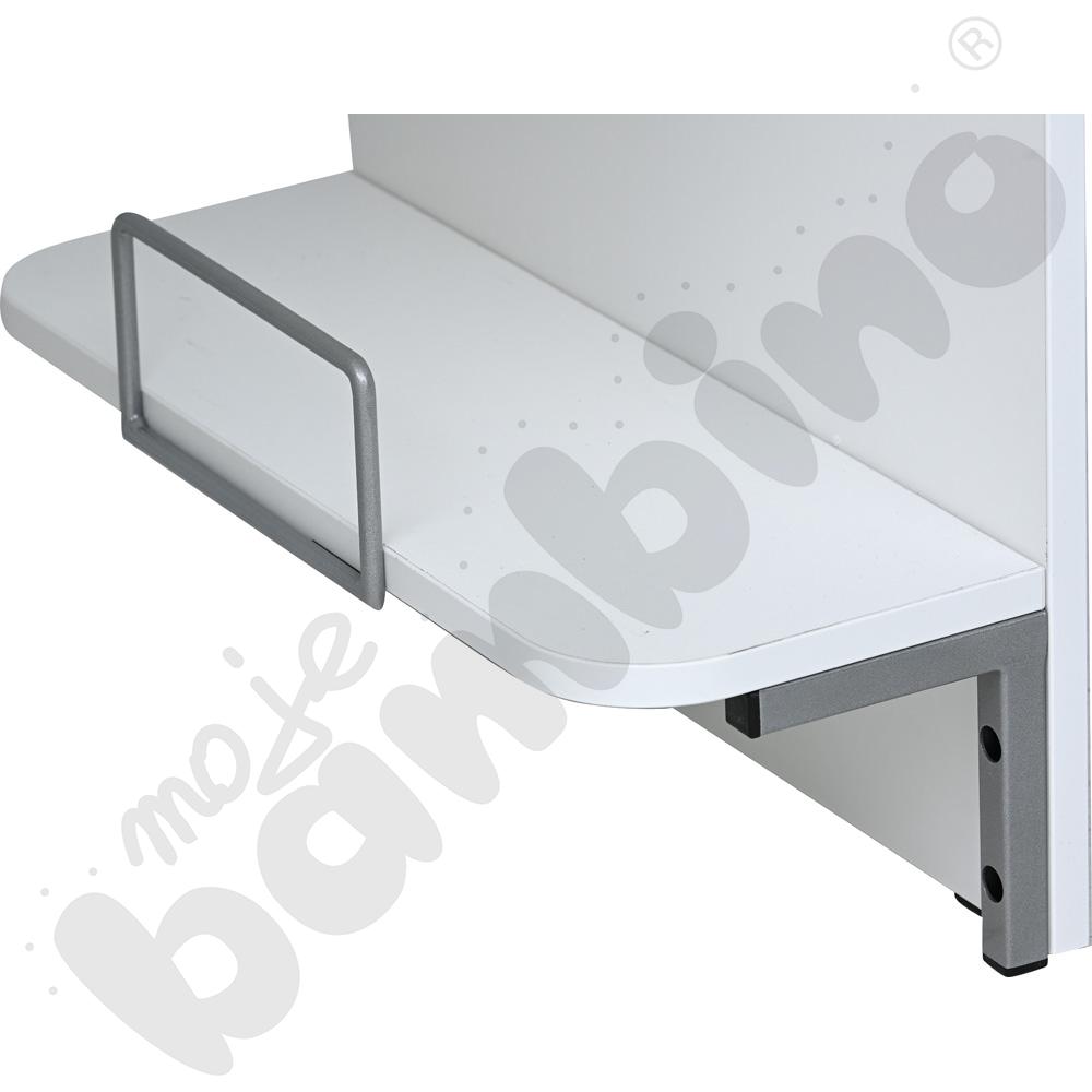 Stolik komputerowy STANDARD  z półką na komputer i szufladą na klawiaturę - biały