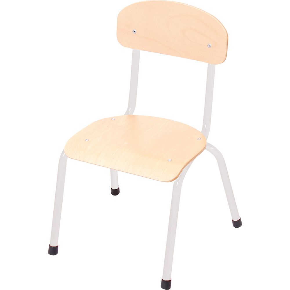 Stolička Bambino veľ. 1, výška 26 cm - k stolom 46 cm - strieborná