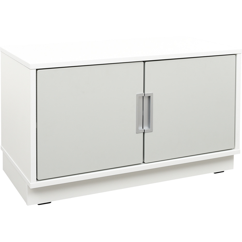 Quadro - skrinka S s 1 policou na podstavci, biela