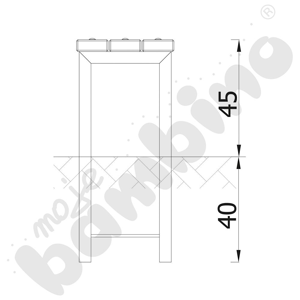 Ławka na kątownikach stała