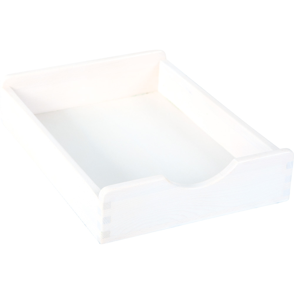 Úložný box  plytký biely