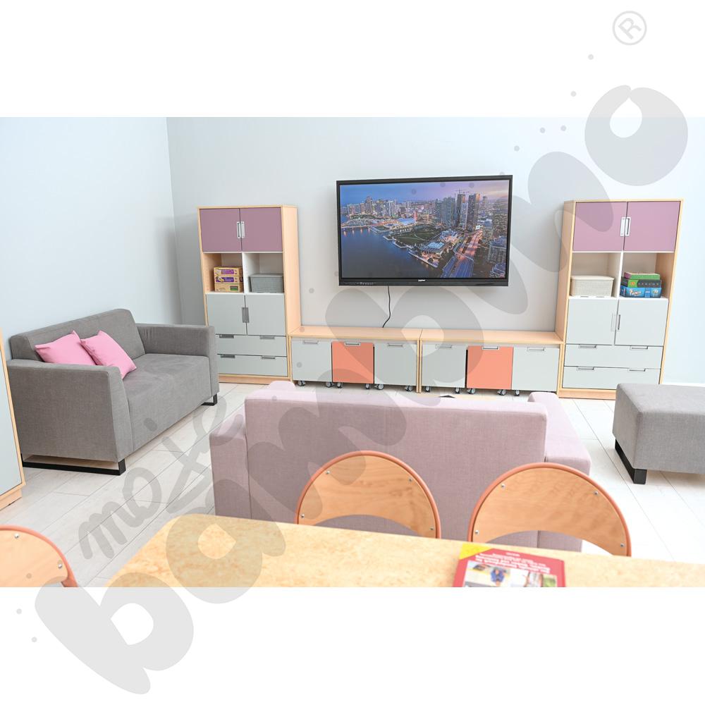 Quadro - szafka XL na 2 szerokie szuflady, klon jasny