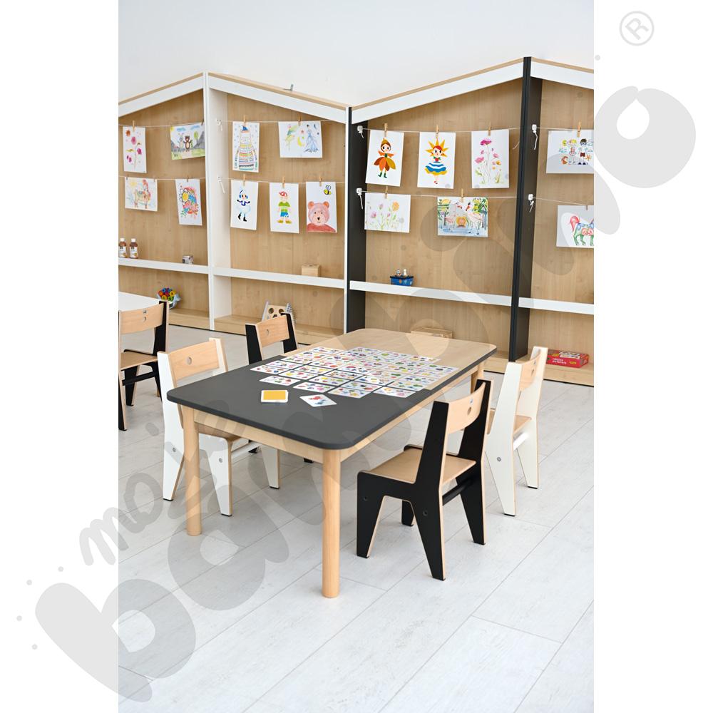 Czarne krzesło FLO 26 cm