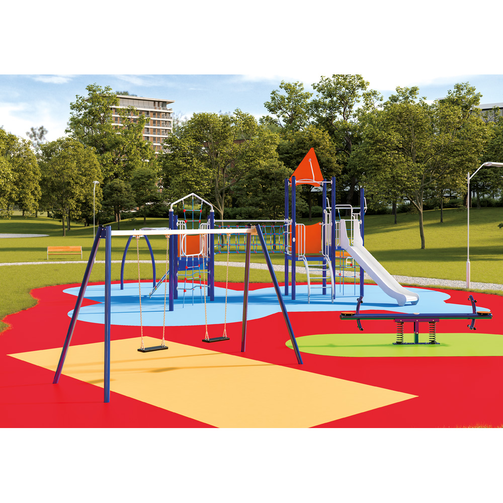 Action4Kids - konštrukcia pre 2-osobovú kovovú hojdačku