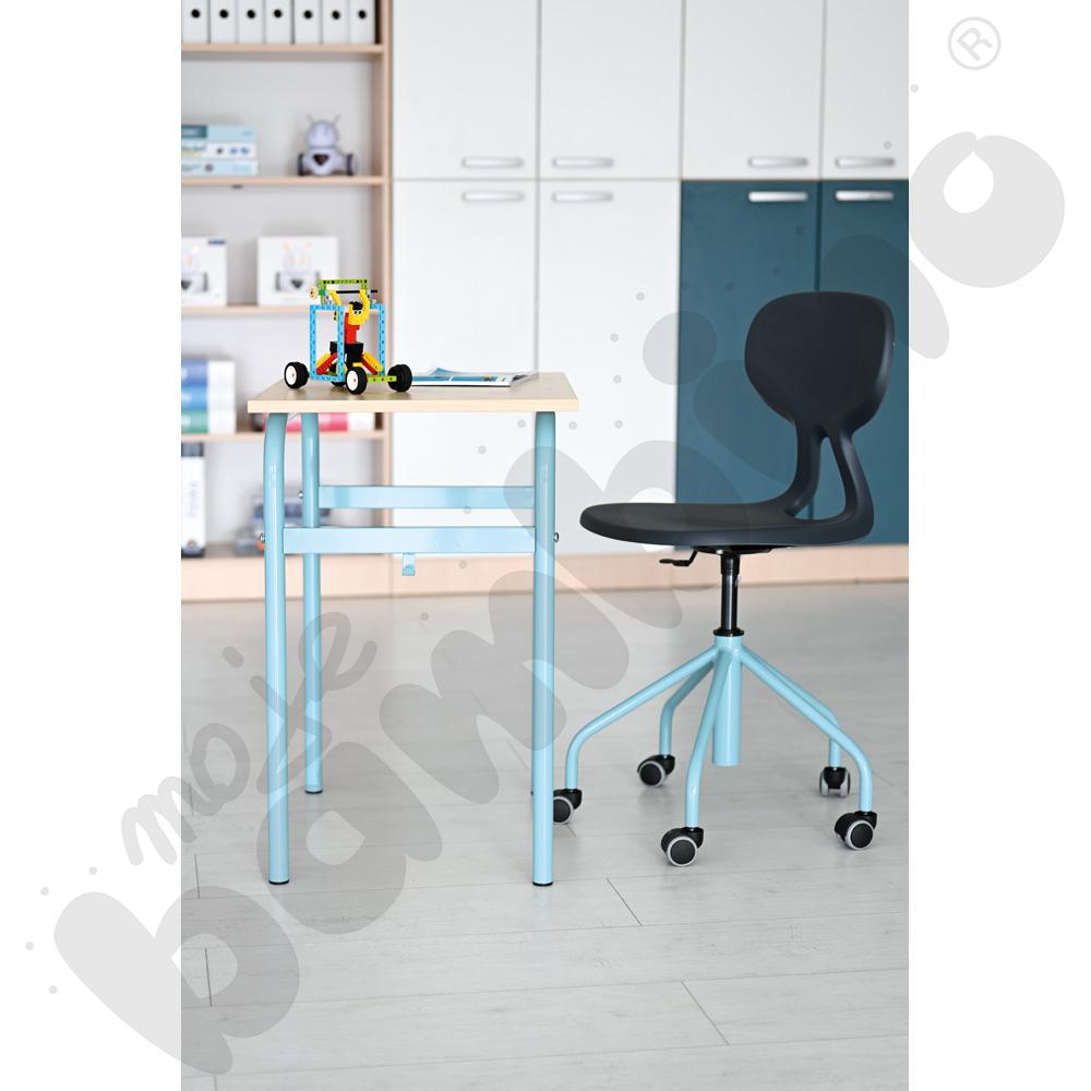 Krzesło obrotowe Piano - szaro-turkusowe