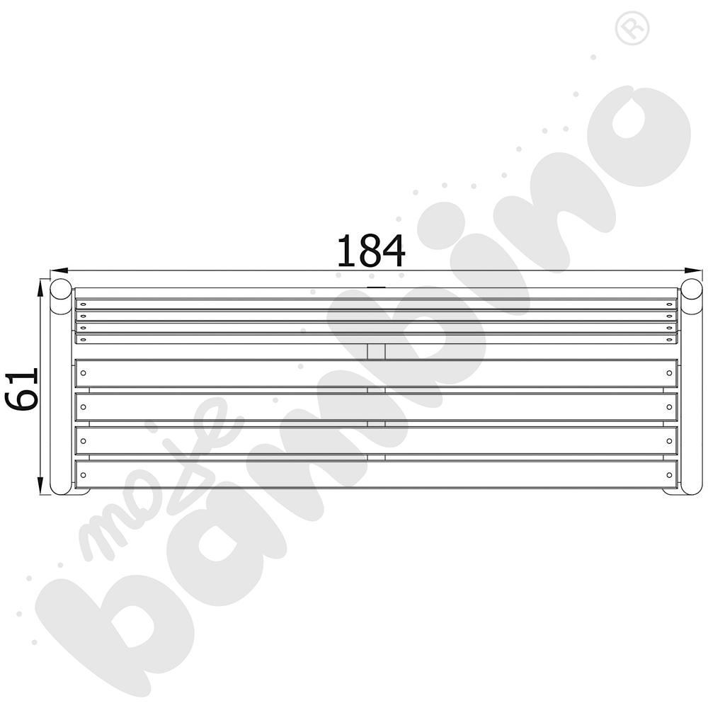 Ławka Viking Bis, mahoń