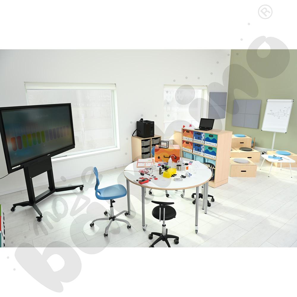 Krzesło Colores obrotowe na kółkach z reg.  wys. niebieskie