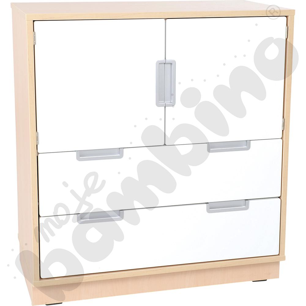 Quadro - szafka M na 2 szerokie szuflady, klon jasny