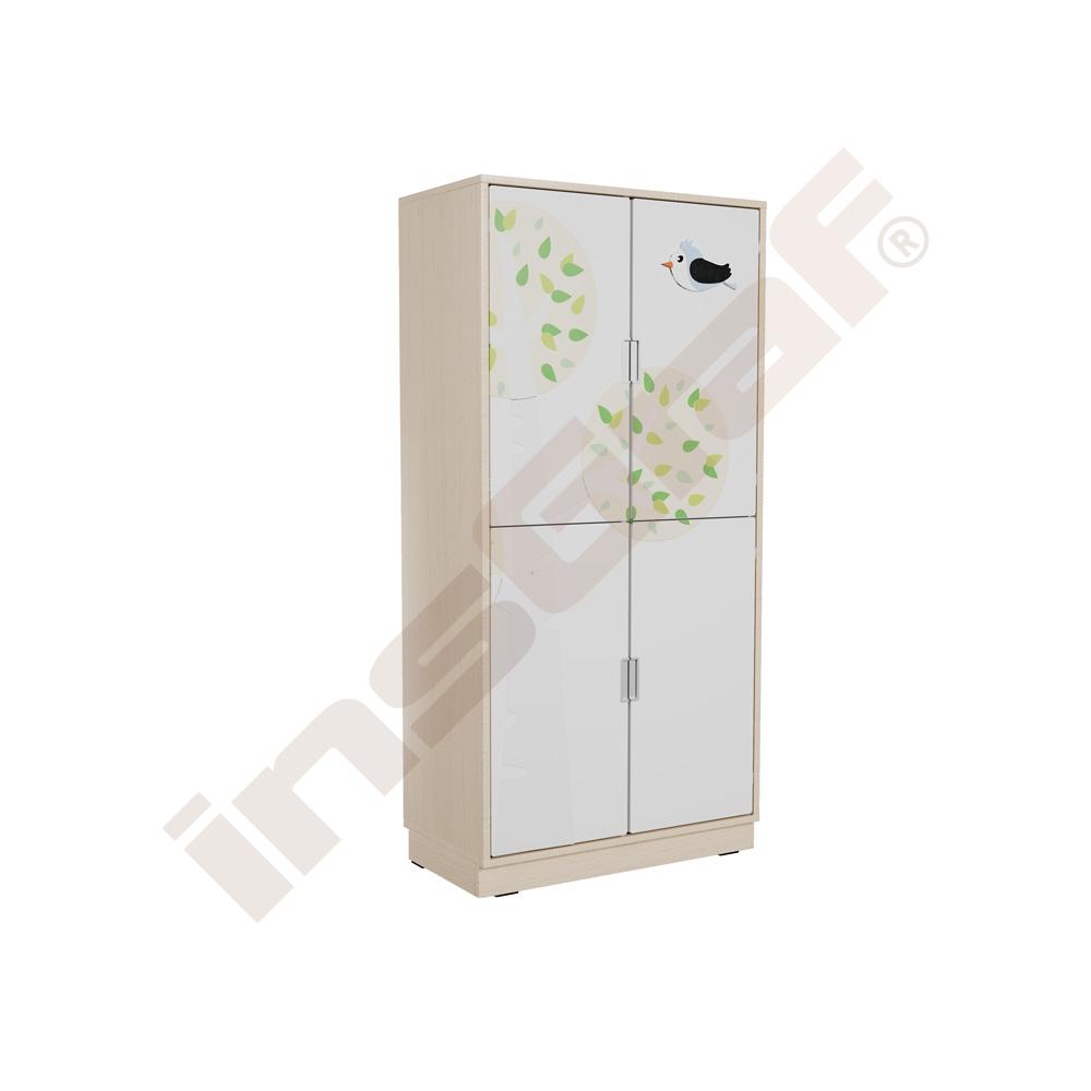 Quadro - skříňka Les XL se 3 policemi a dvířky, 180˚ - javor