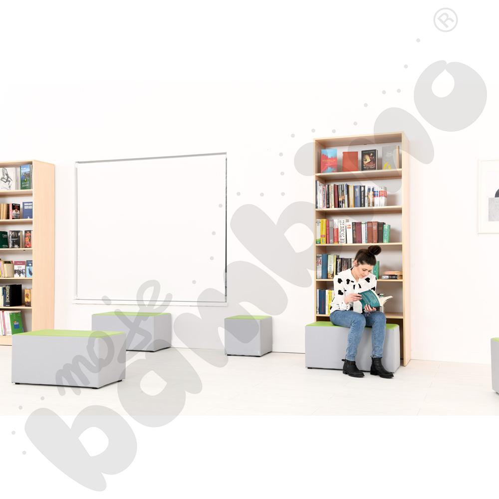 Regał Grande biblioteczny z wnęką - klon jasny