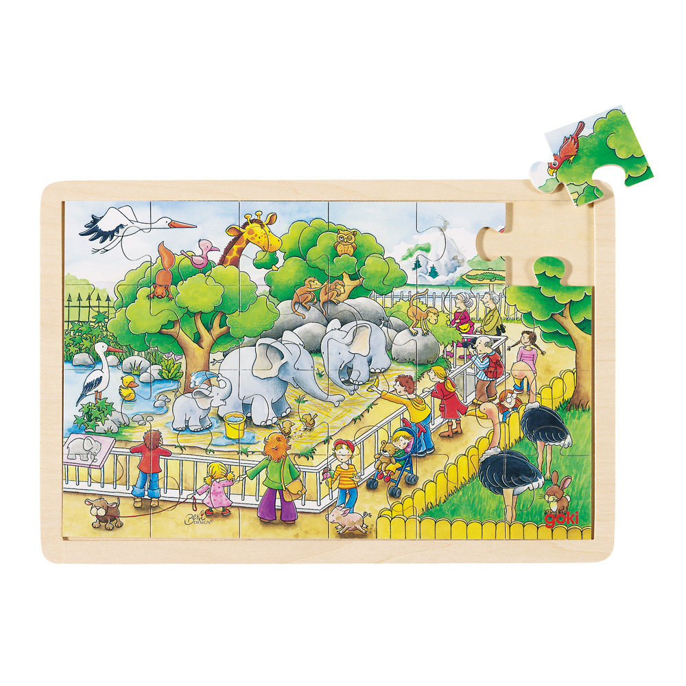 Drevené puzzle so zvieratkami - Priatelia zo Zoo