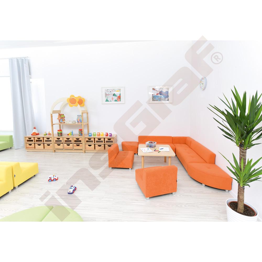Rohový sedák - oranžový, výška 25 cm