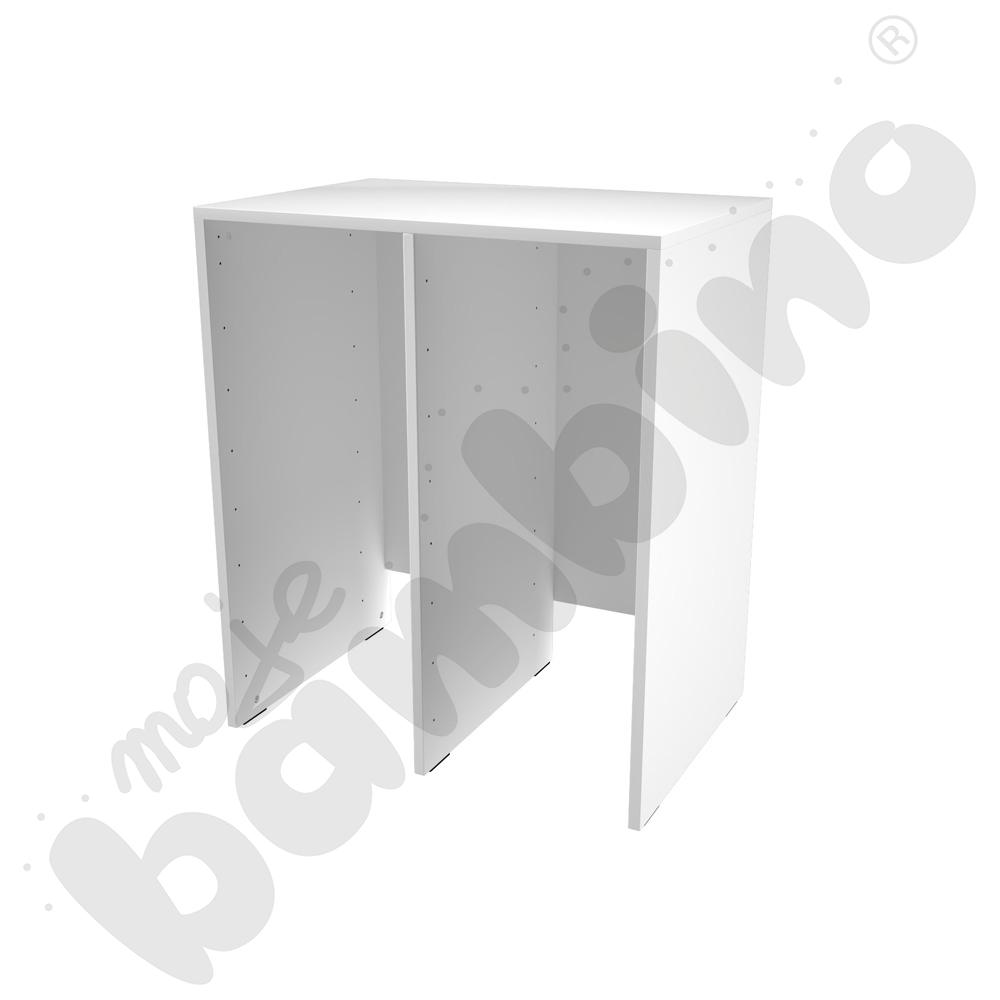 Regał Grande M bez cokołu na pojemniki - 2 kolumny – biały