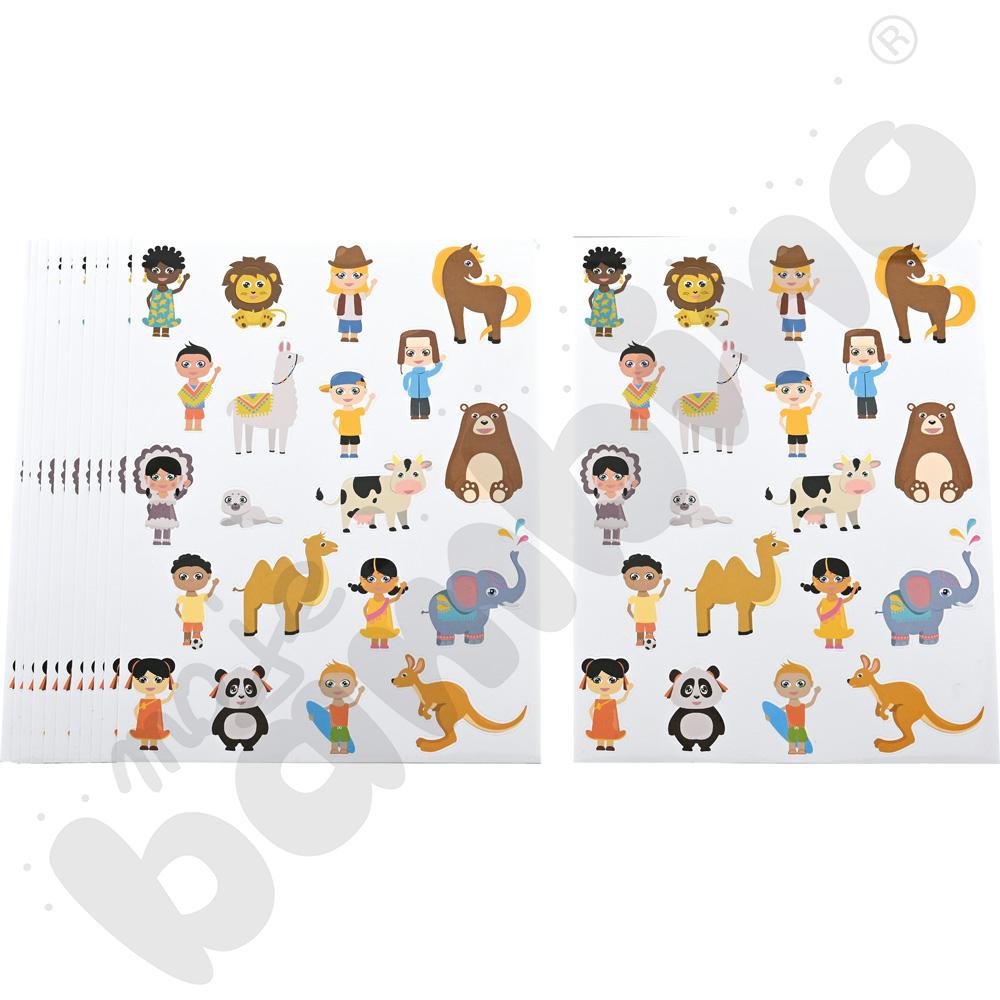 Naklejki - dzieci świata