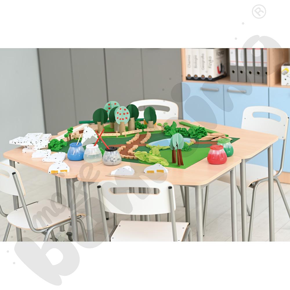 Stół Lektor mobilny prawy - klon jasny