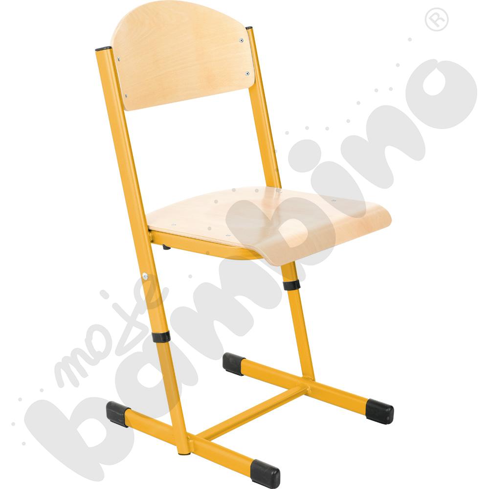 Krzesło T z regulowaną wysokością rozm. 5-6 musztardowe