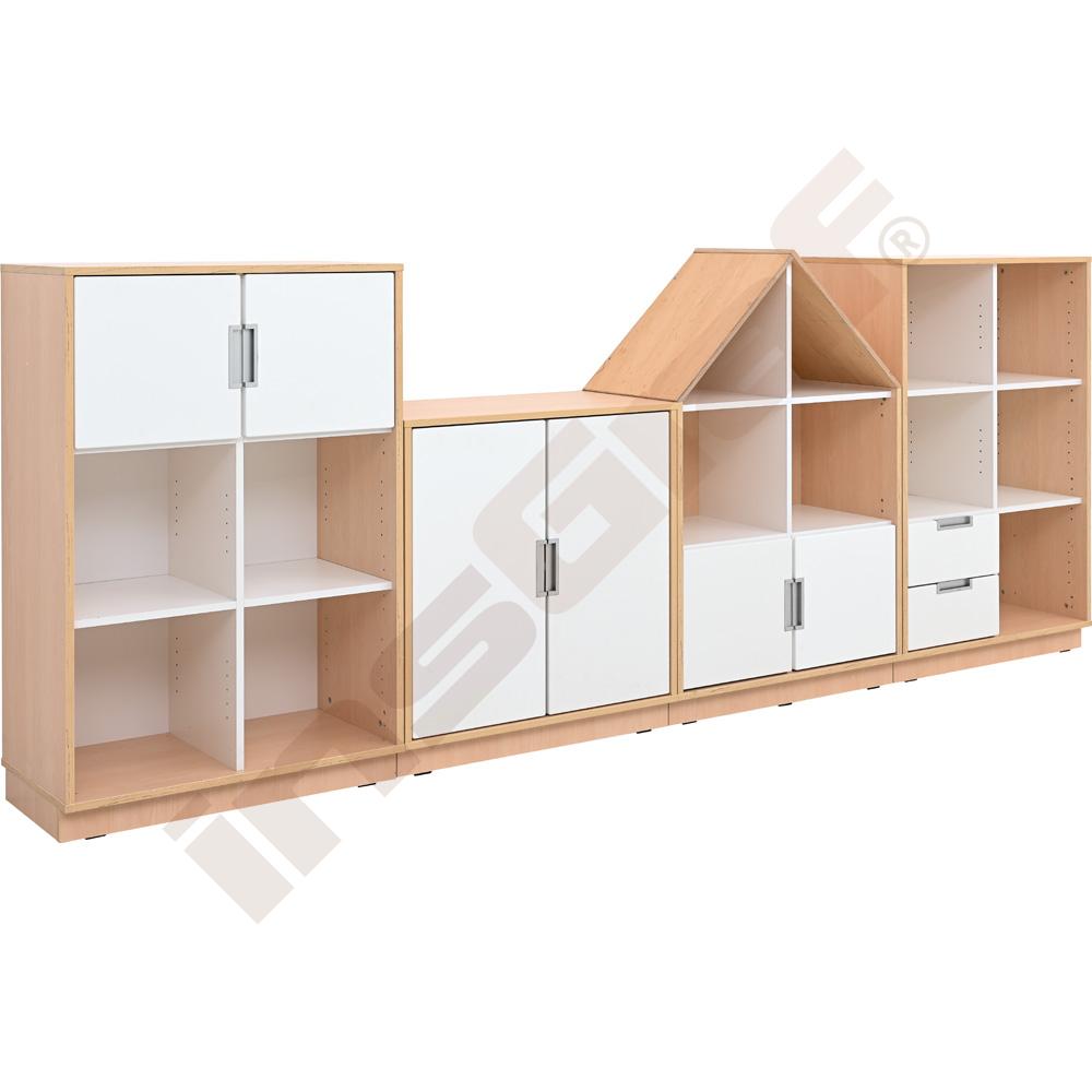 Quadro - sestava  274, 90˚, korpusy světlý javor