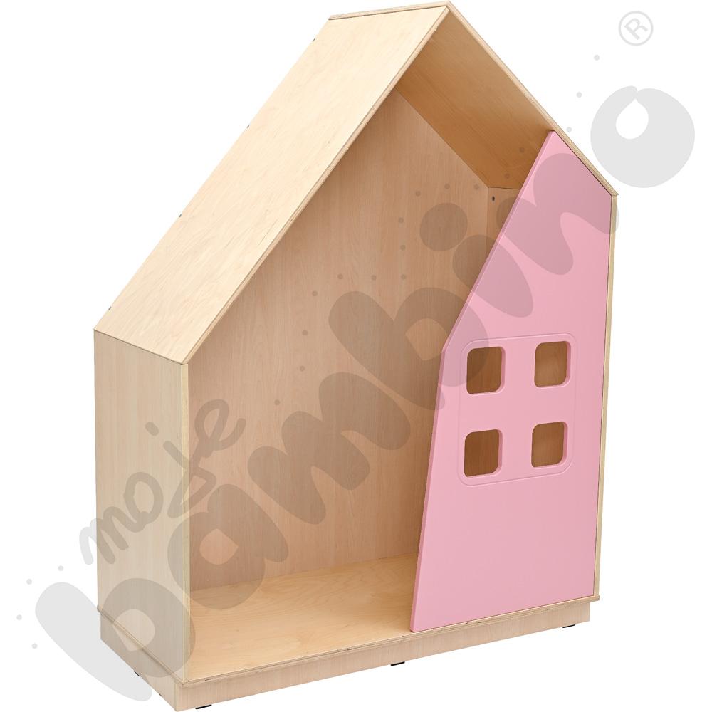 Quadro - szafka-domek - różowy pastel, skrzynia klon jasny